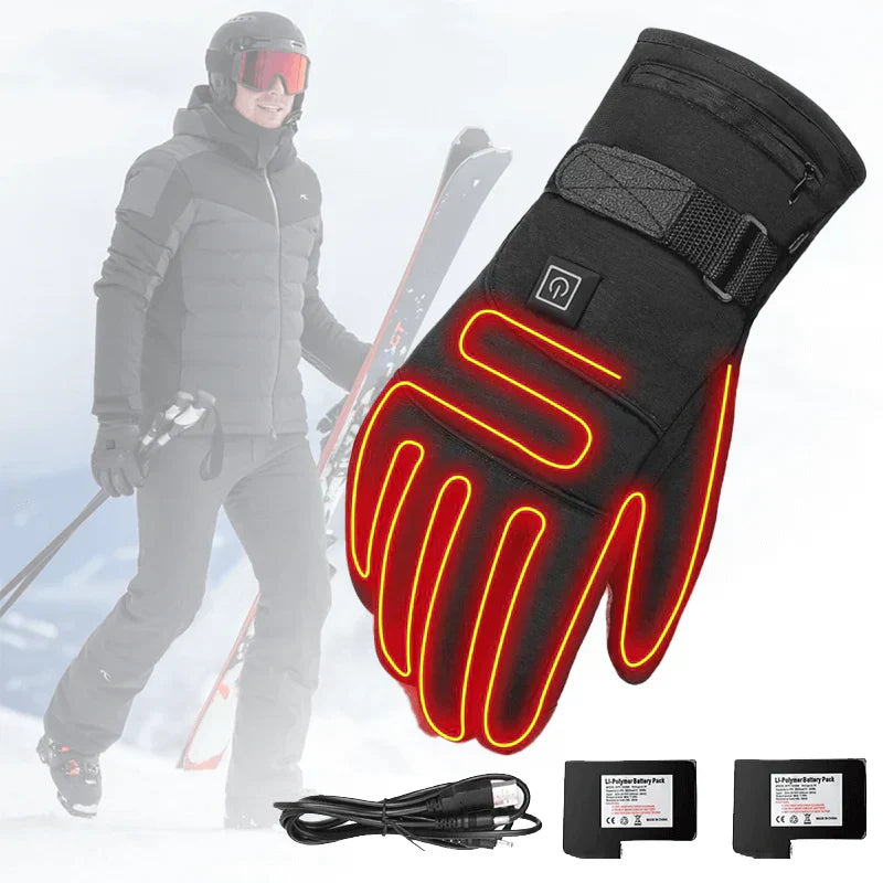 BlazeHands | Gants d'hiver chauffants électriques imperméables unisexes – Écran tactile, chaleur réglable