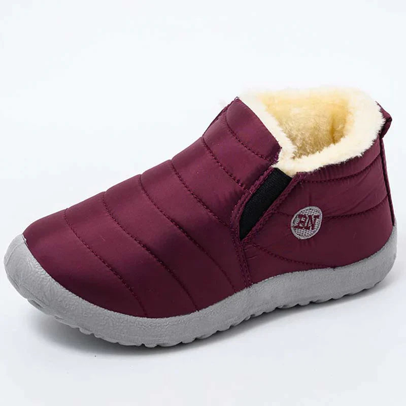 Fawzia | Waterdichte, met bont gevoerde winterlaarzen voor dames met plateau - Gezellig, Slip-On, Warme & Stijlvolle Laarzen voor Koud Weer