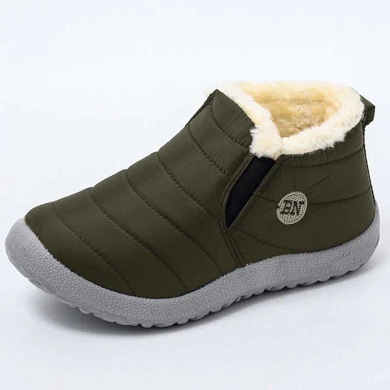 Fawzia | Waterdichte, met bont gevoerde winterlaarzen voor dames met plateau - Gezellig, Slip-On, Warme & Stijlvolle Laarzen voor Koud Weer