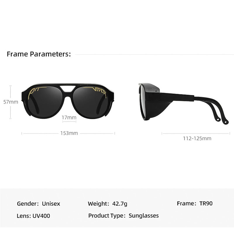 VeloShade | Lunettes de moto coupe-vent – ​​Protection UV400, anti-éblouissement, incassables, style sportif