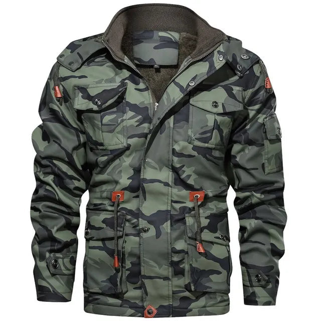 Kelzy | Camouflage Tactisch Waterdicht Outdoorjack voor heren - geïsoleerd, ademend & duurzaam voor alle weersomstandigheden