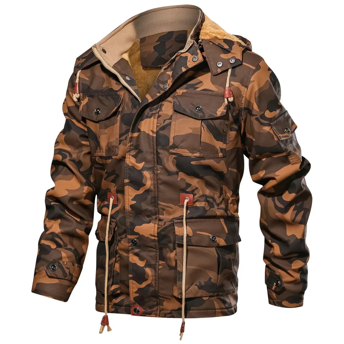 Kelzy | Camouflage Tactisch Waterdicht Outdoorjack voor heren - geïsoleerd, ademend & duurzaam voor alle weersomstandigheden