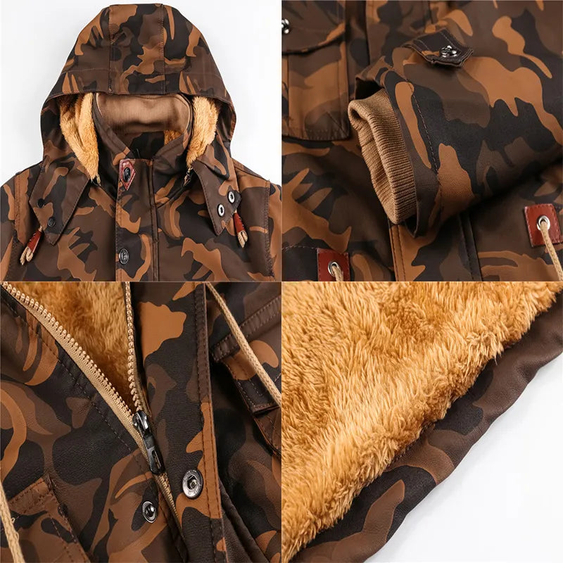 Kelzy | Camouflage Tactisch Waterdicht Outdoorjack voor heren - geïsoleerd, ademend & duurzaam voor alle weersomstandigheden