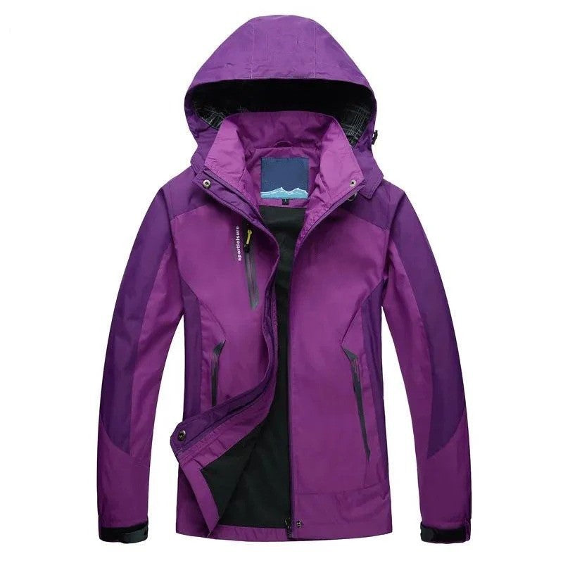 Amiara | Veste d'extérieur pour femme – Veste d'hiver imperméable et coupe-vent avec capuche amovible