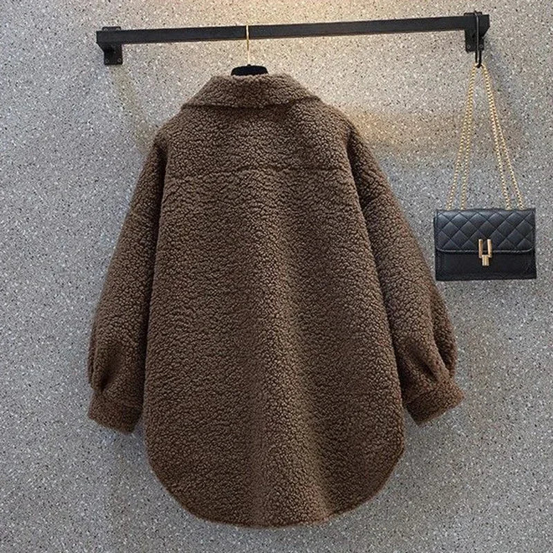 Nyxara | Oversized winterjas voor dames – zachte, warme jas, stijlvolle casual bovenkleding voor koud weer