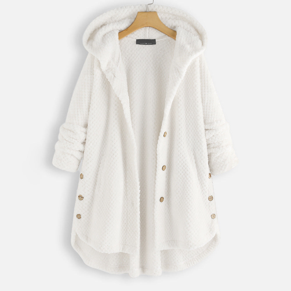 Maia |  Omkeerbare fleece jas met capuchon voor dames - Warme winterjas met zachte voering