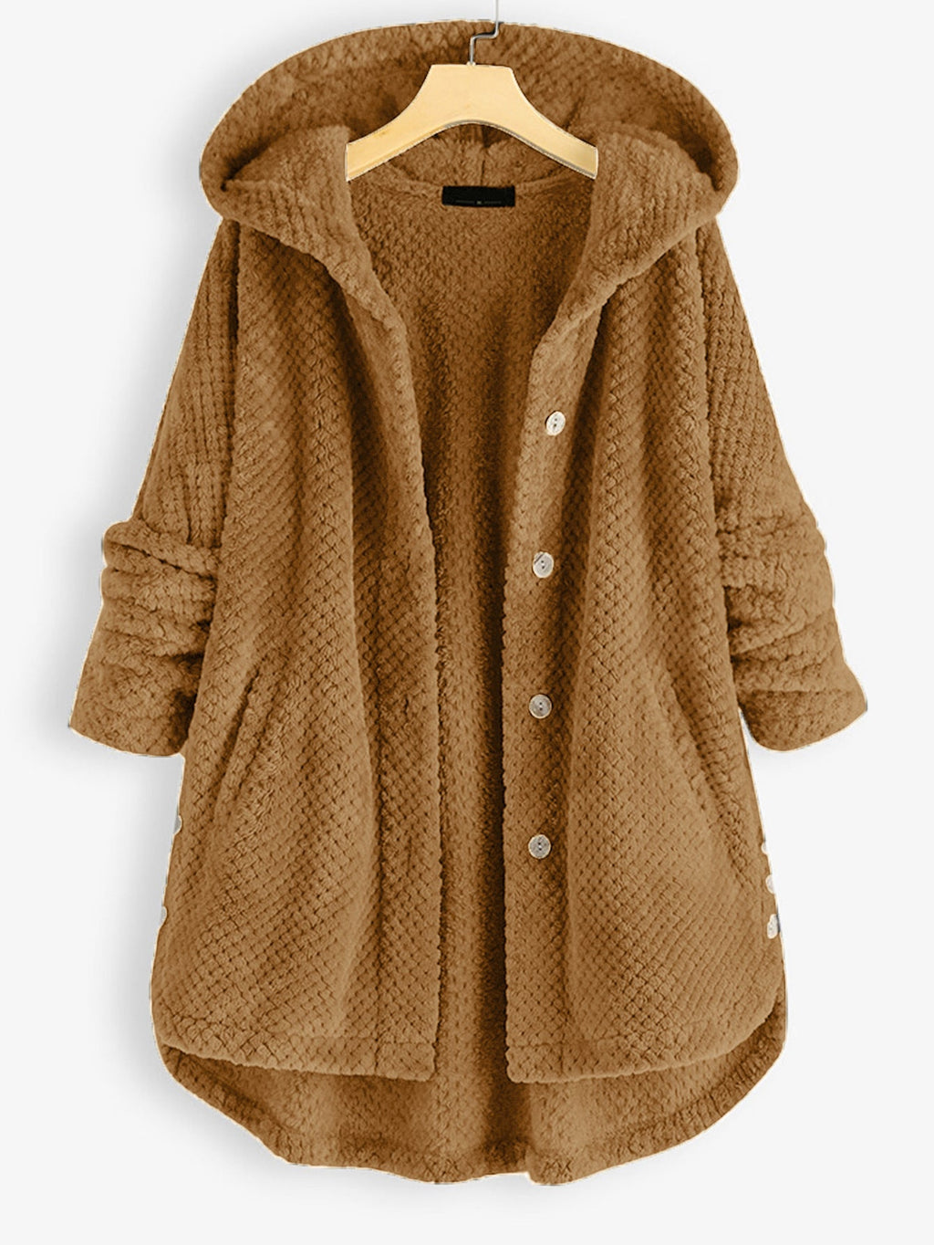 Maia |  Omkeerbare fleece jas met capuchon voor dames - Warme winterjas met zachte voering