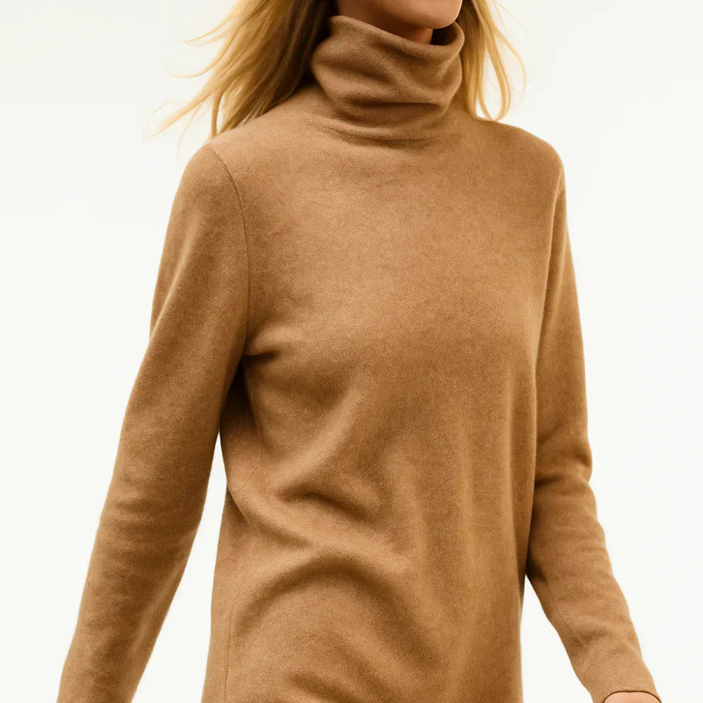 Kirelyn | Dameskasjmiergevoelige coltrui, slim fit gebreid