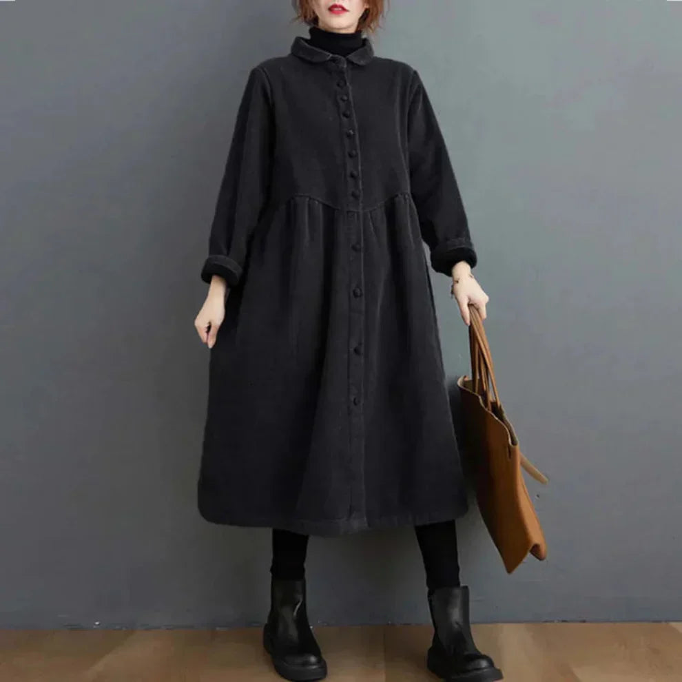 Fyvella | Vintage midi-jas voor dames – Lange winterjas voor een warme en stijlvolle look