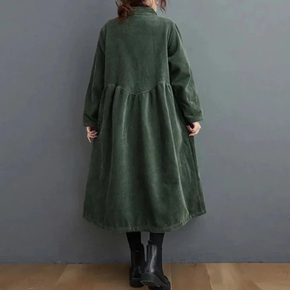 Fyvella | Vintage midi-jas voor dames – Lange winterjas voor een warme en stijlvolle look