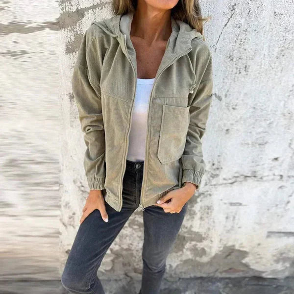 Xandria | Damesjas met capuchon en ritssluiting – Stijlvolle, lichtgewicht casual bovenkleding