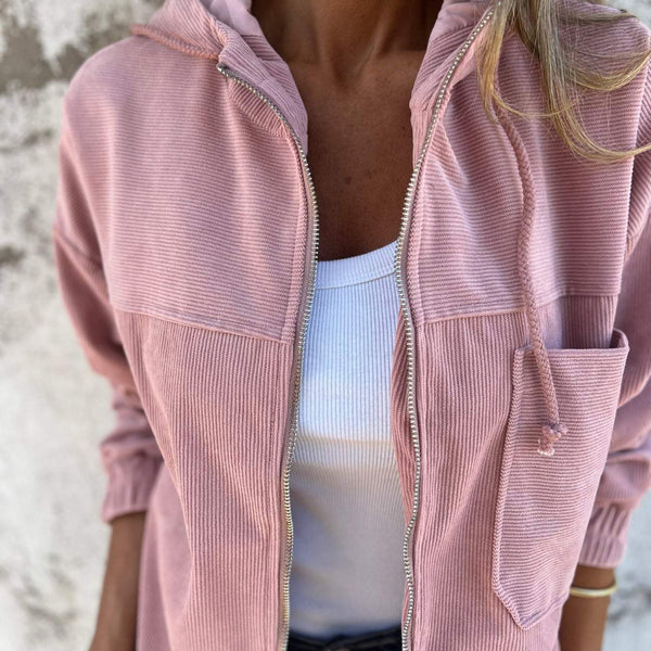 Xandria | Damesjas met capuchon en ritssluiting – Stijlvolle, lichtgewicht casual bovenkleding