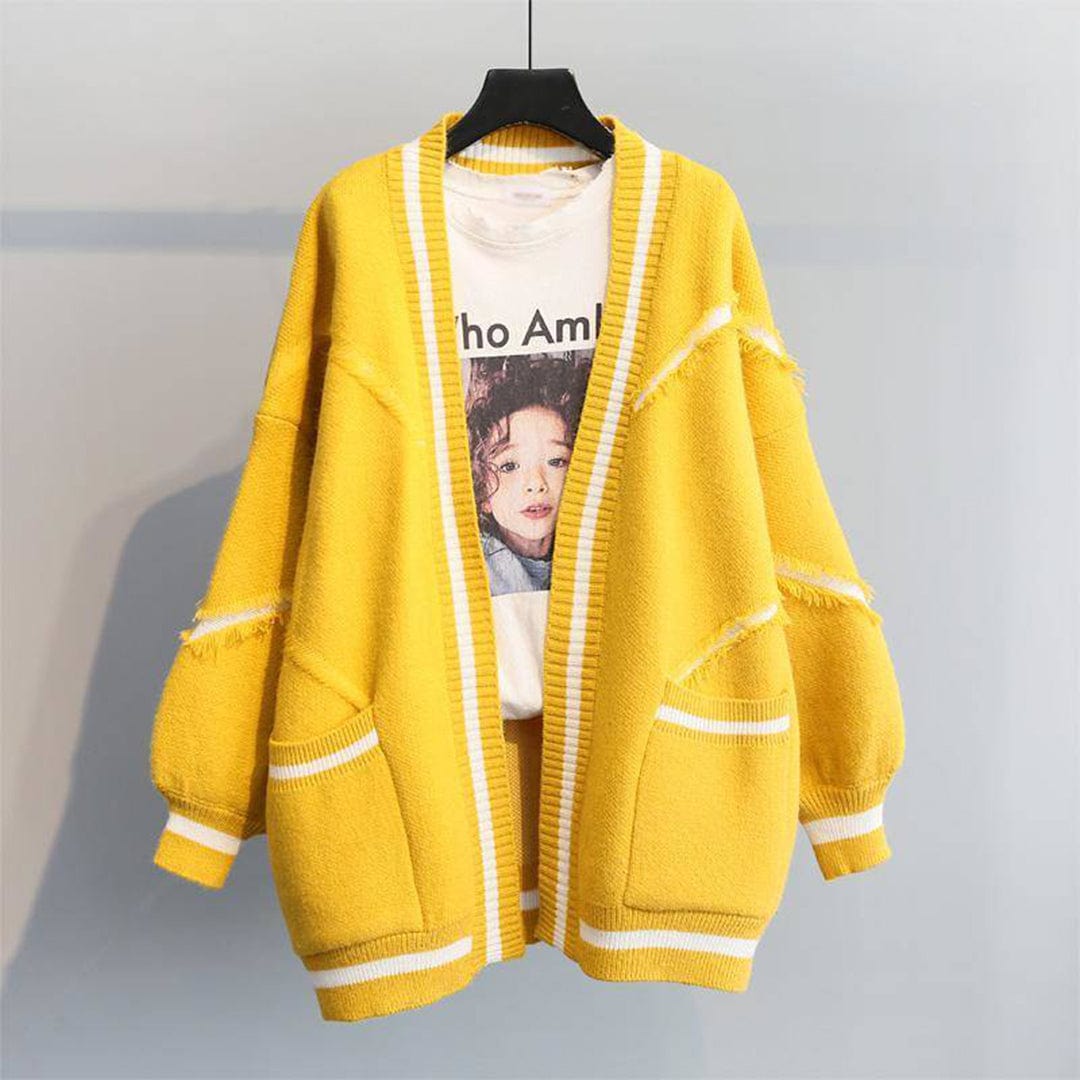 Freesia | Oversized gebreid damesvest, knusse gebreide trui voor casual kleding