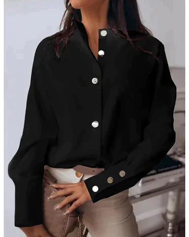 Hildegard | Elegante blouse met knopen en lange mouwen