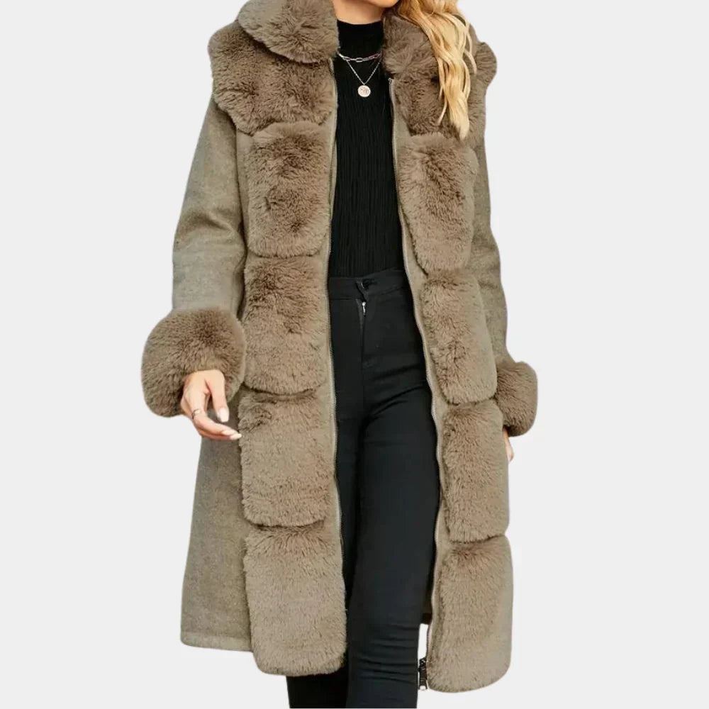 Nayara | Stijlvolle winterjas van pluche voor dames - Zachte, warme, elegante bovenkleding voor koude dagen