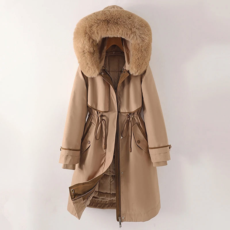 Nalani | Veste d'hiver pour femme avec capuche et doublure en fausse fourrure, résistante à l'eau