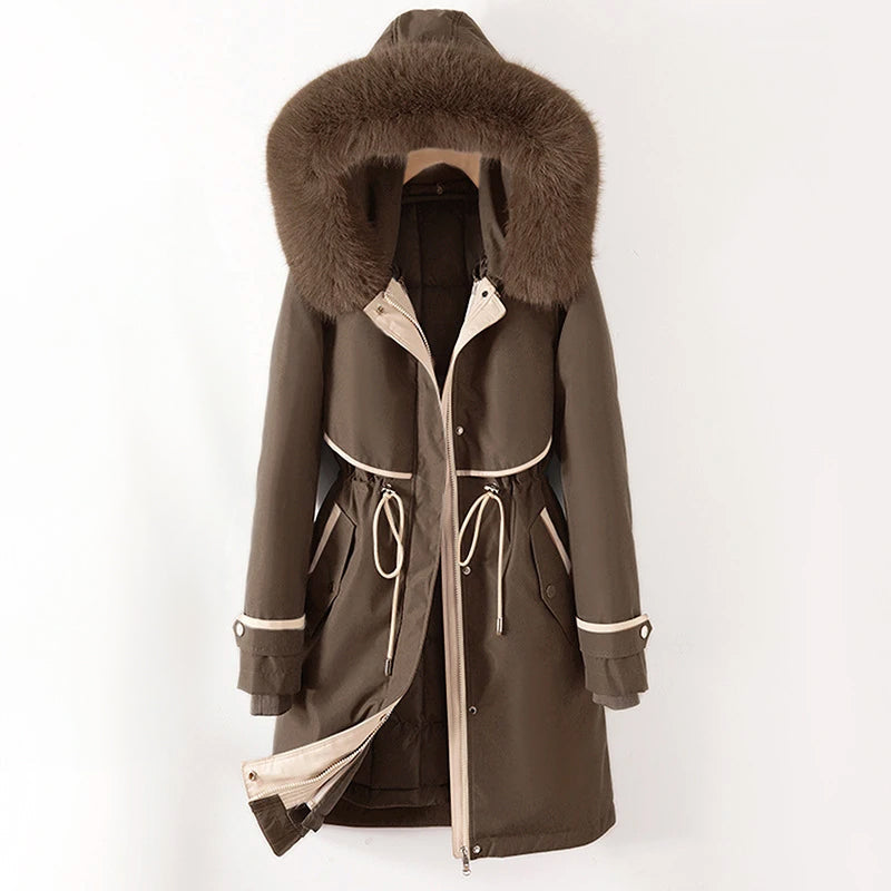 Nalani | Veste d'hiver pour femme avec capuche et doublure en fausse fourrure, résistante à l'eau