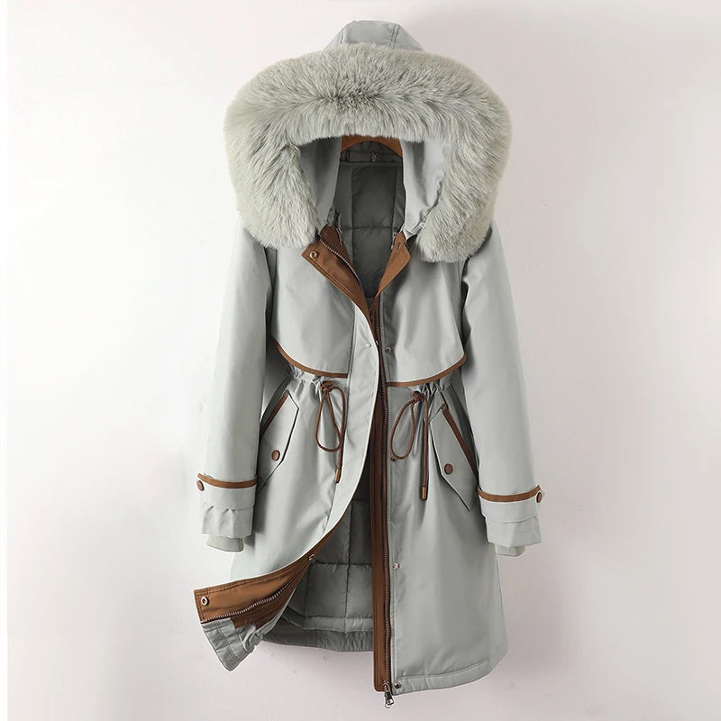 Nalani | Veste d'hiver pour femme avec capuche et doublure en fausse fourrure, résistante à l'eau