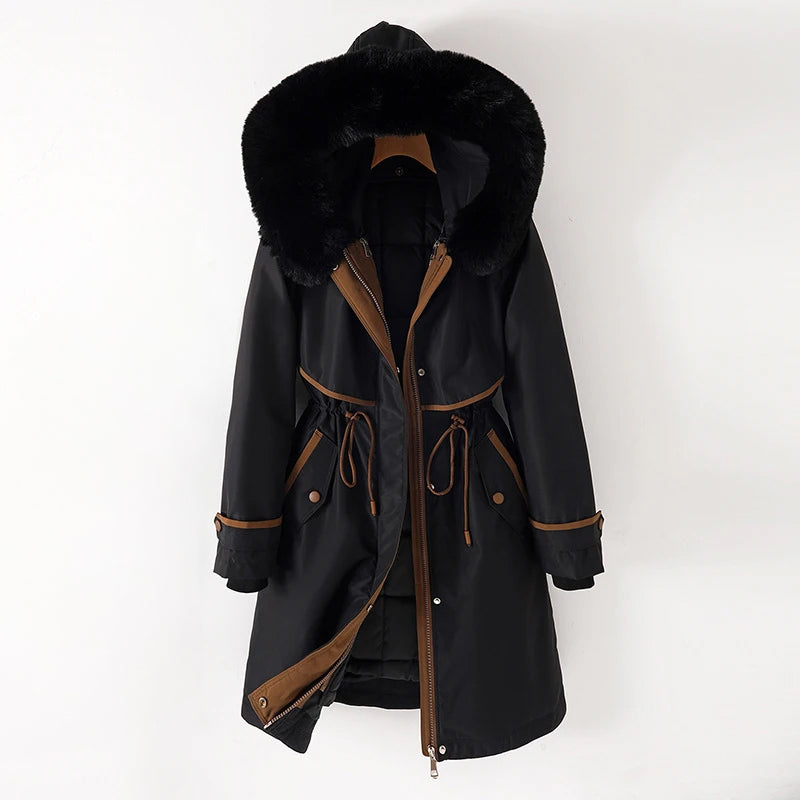 Nalani | Veste d'hiver pour femme avec capuche et doublure en fausse fourrure, résistante à l'eau