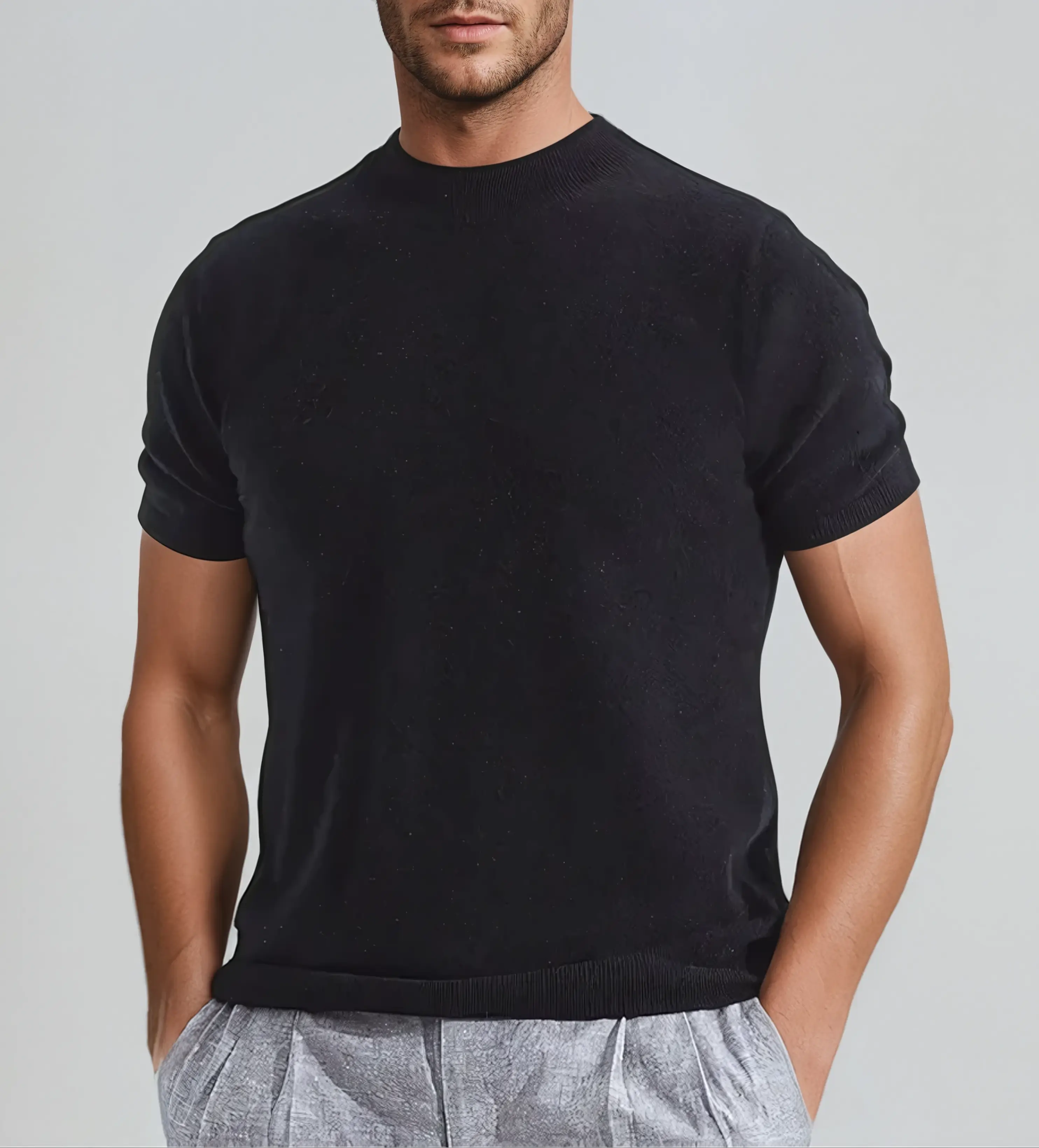 Larz | T-shirt homme en cachemire d'une douceur luxueuse – Confort optimal, léger, idéal pour le travail et les loisirs