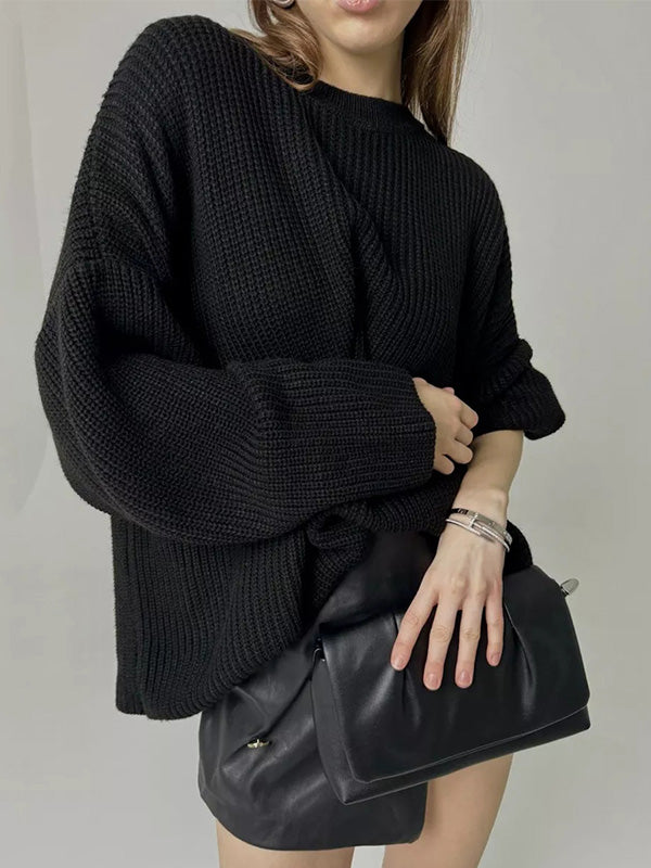 Alejandra | Eenvoudige oversized losse warme trui