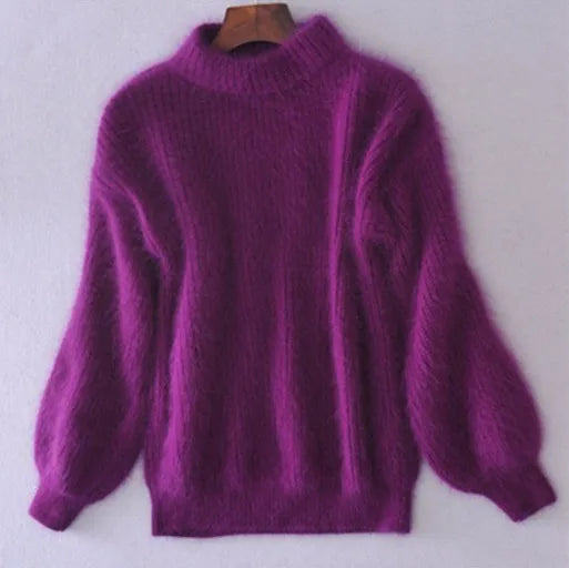 Minka | Fluffy pluche coltrui voor dames - knus, warm en stijlvol herfst- en winterbreigoed