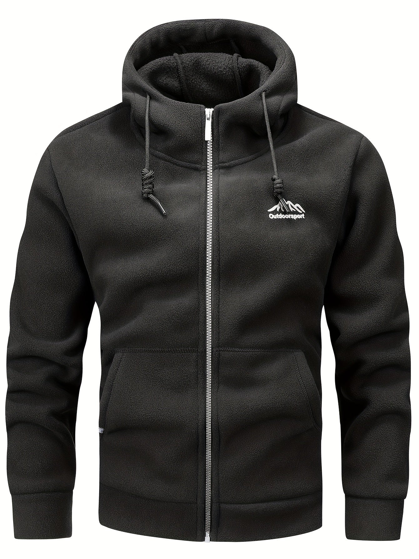 Miguel | Men's hooded fleece jacket - Warm casual hoodie with kangaroo pocket