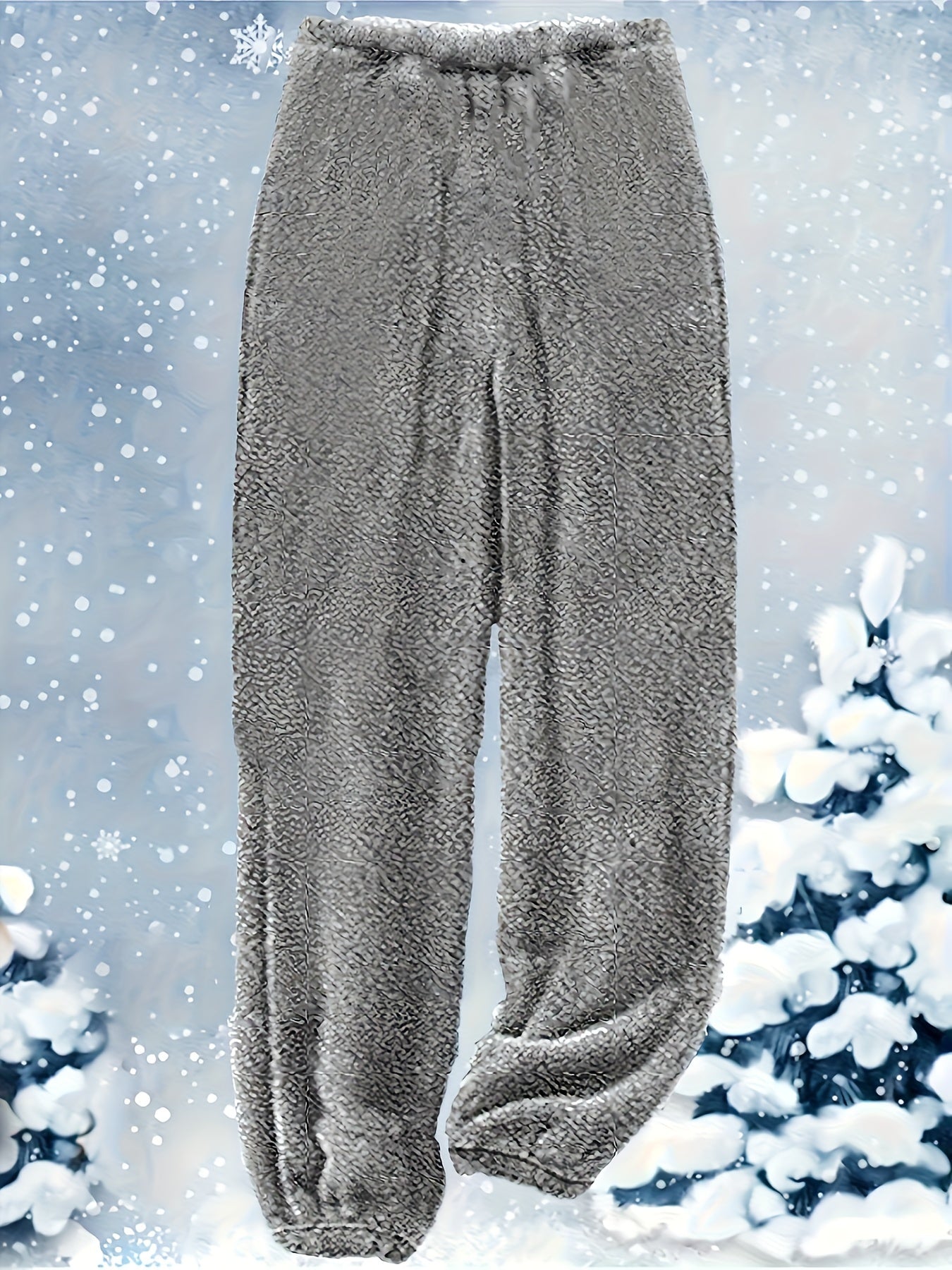 Neryn | Knusse grijze fleece hoodie & joggerset voor dames met briefprint - Casual tweedelige loungeset
