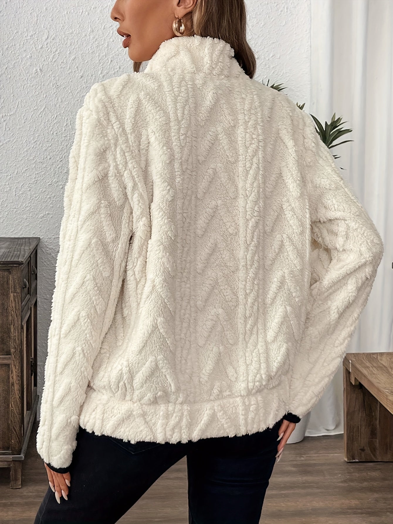 Calantha | Donzig Sweatshirt met Halve Rits - Casual Pullover met Grote Zakken & Zachte Knit Stof