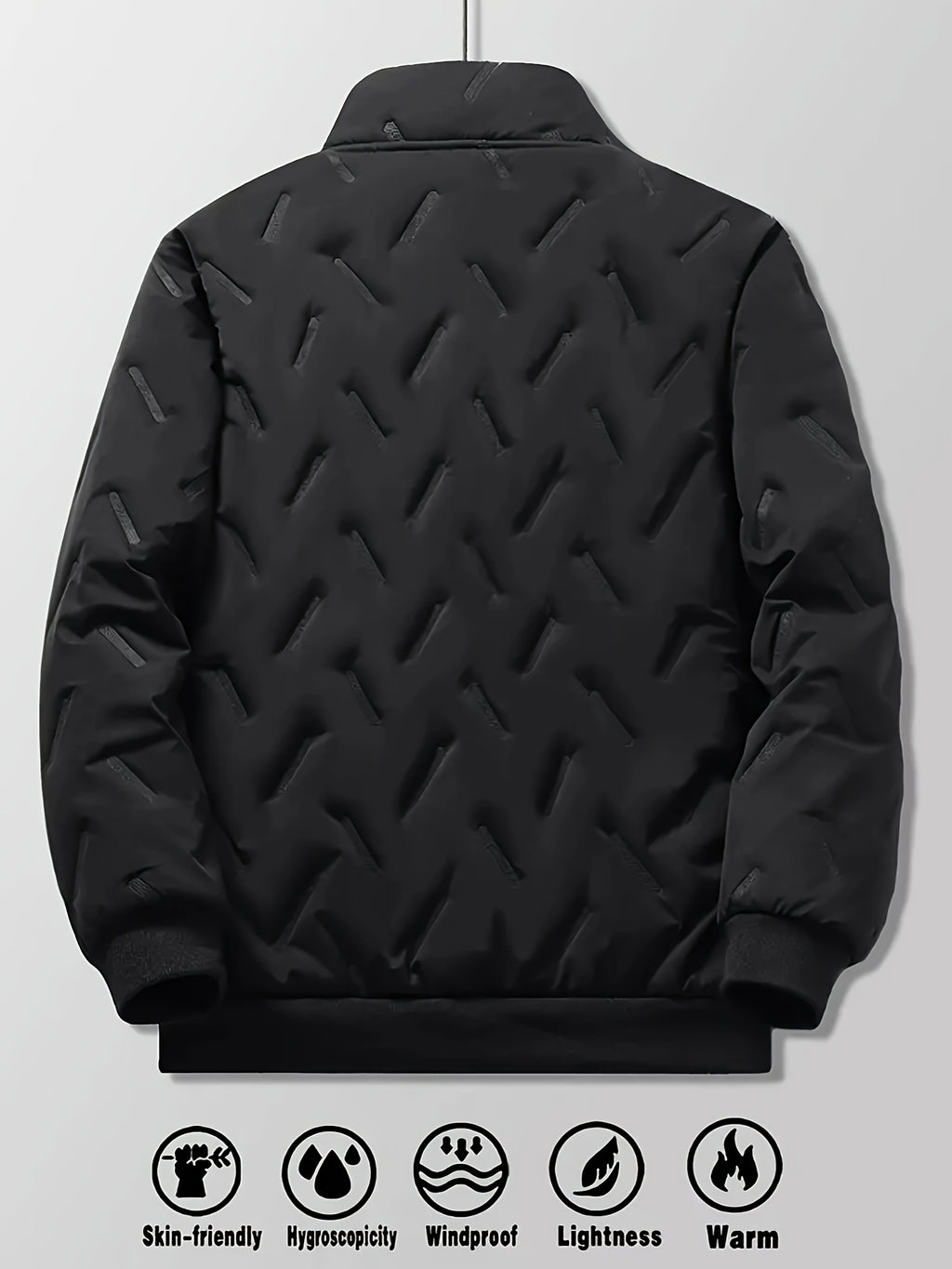 Romuald | Casual herensportkleding - Fluweelgevoerde Zip-Up jas & joggers, waterdicht, staande kraag
