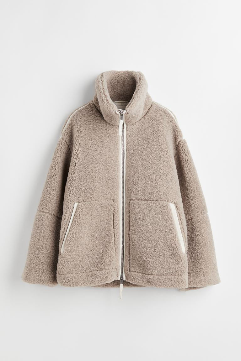 Elif | Oversized fleecejack voor dames - Warme winterjas met rits voor comfort en stijl