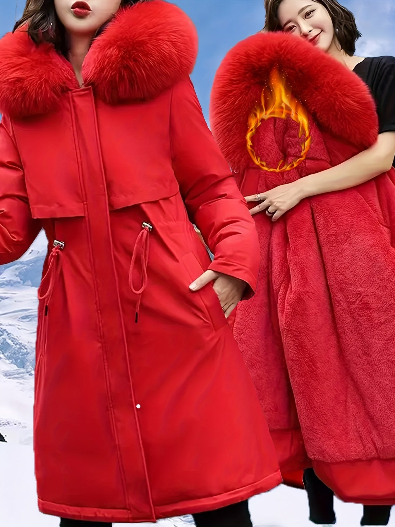 Tilda | Cozy Fleece gevoerd jack met capuchon voor dames - Winddicht, Waterdicht met pluizige rand