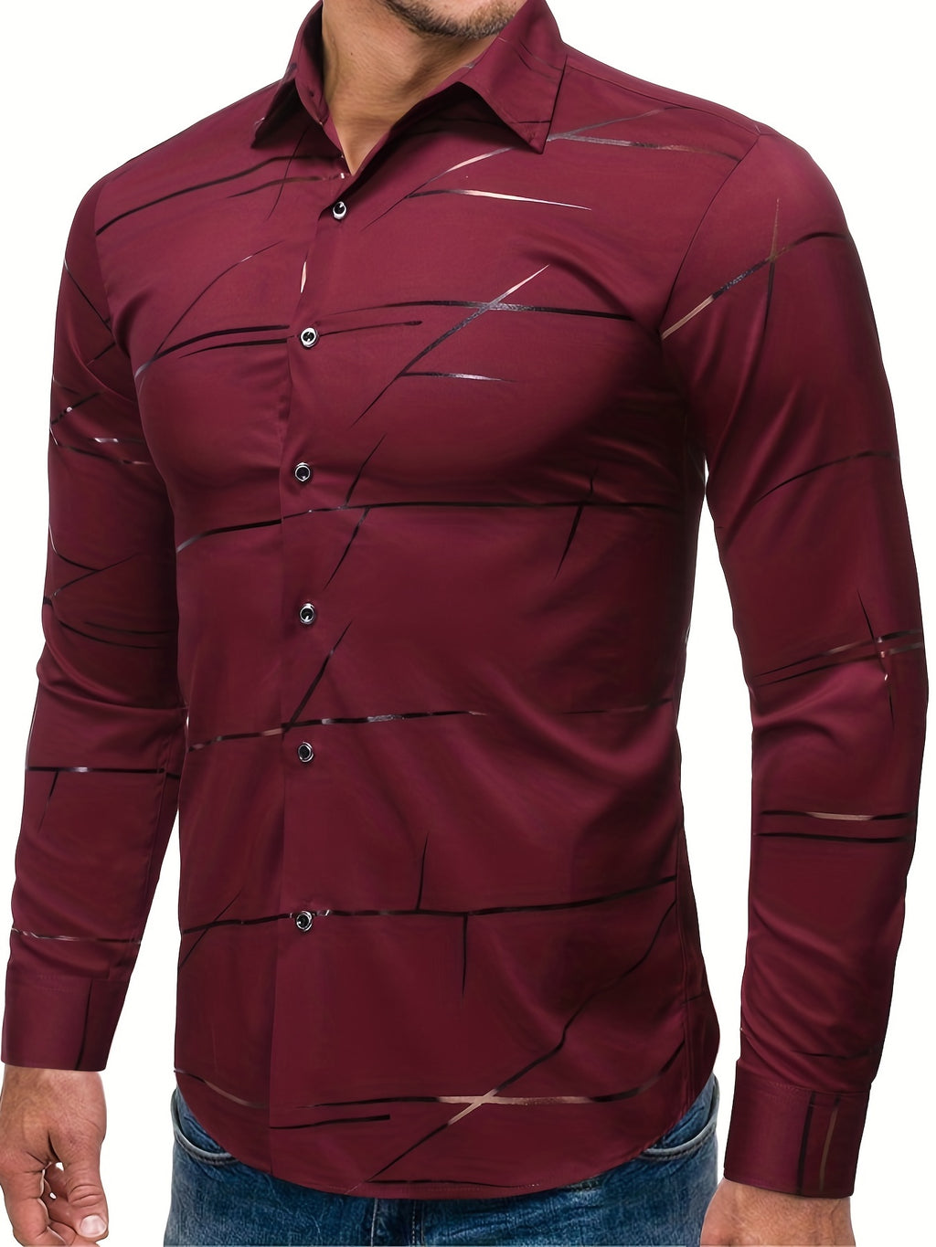 Caius | Casual Slim Fit Herenoverhemd met lange mouwen - Stijlvol Modern Ontwerp