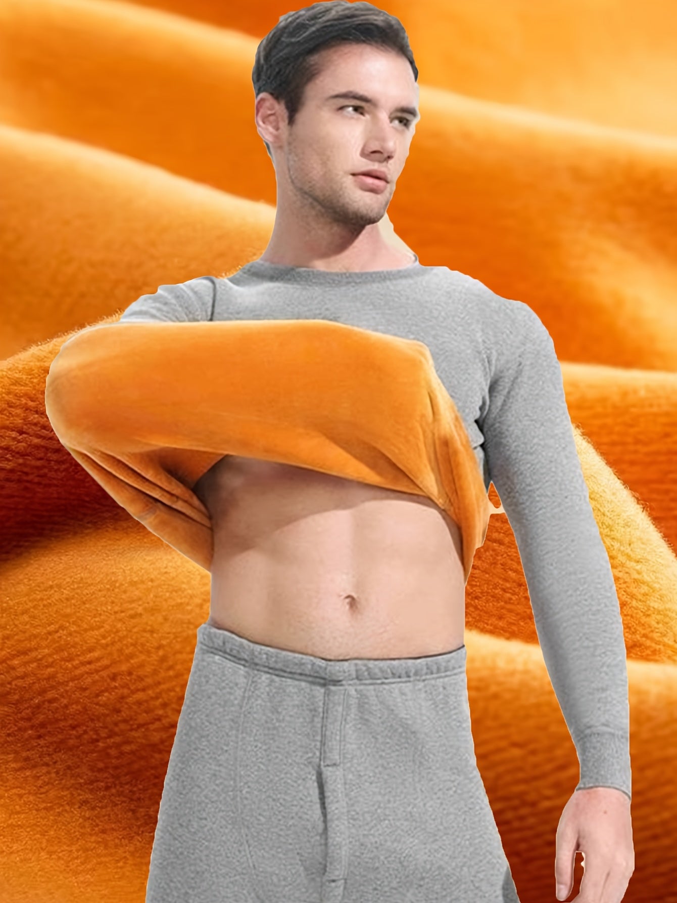 Garrick | Heren Trui Met Fleece Voering - Warme Verdikte Polyester, Ronde Hals, Lange Mouw