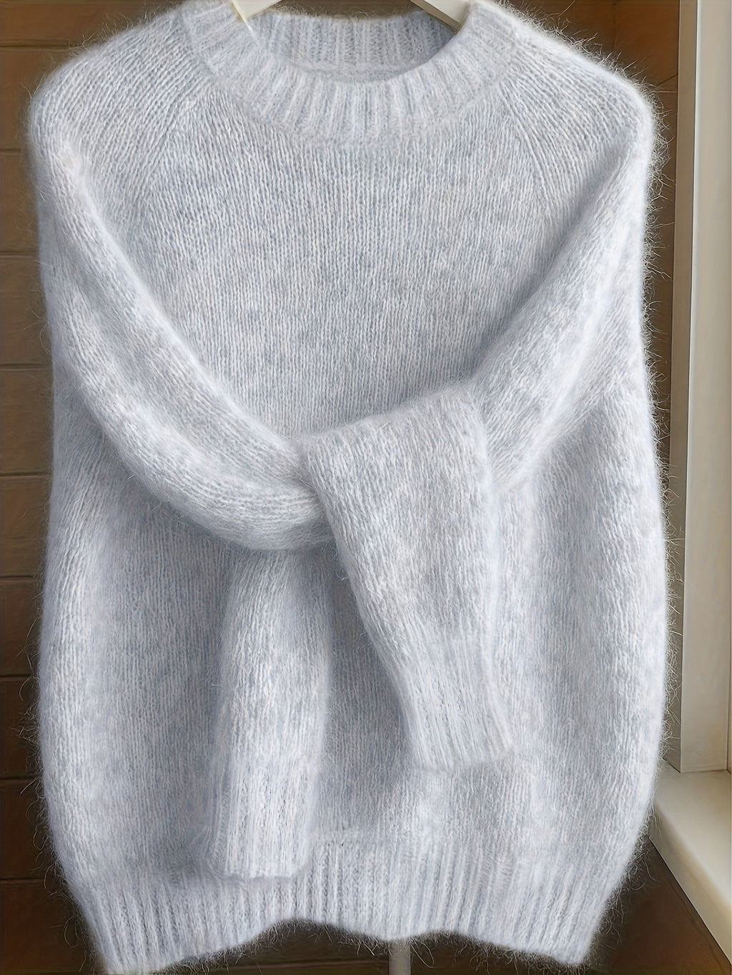 Lorixa | Zachte mohairmix trui voor dames – Comfortabele, stijlvolle raglanmouwen voor de winter