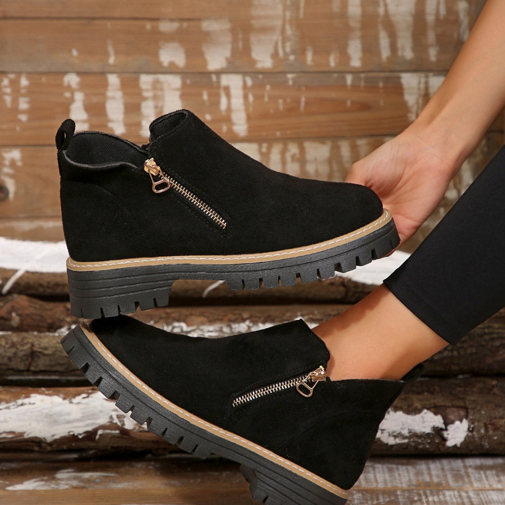 TrendSole | Orthopedische leren laarzen voor dames – ritssluiting aan de zijkant, comfortabel en modieus
