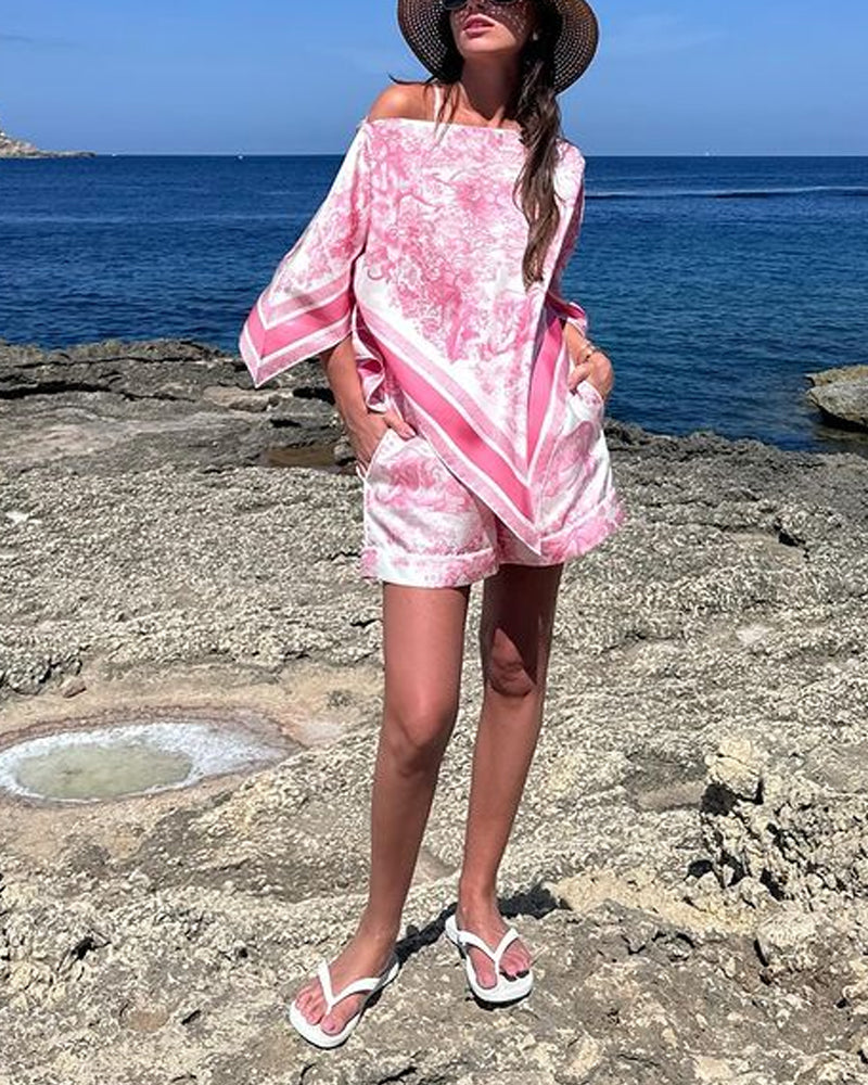 Jeanette | Stijlvolle Off-Schouder Top & Korte Set