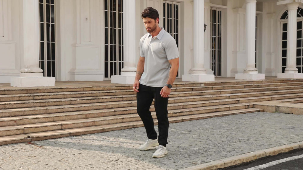 Wade | Polo homme en maille gaufrée - Haut décontracté et élégant