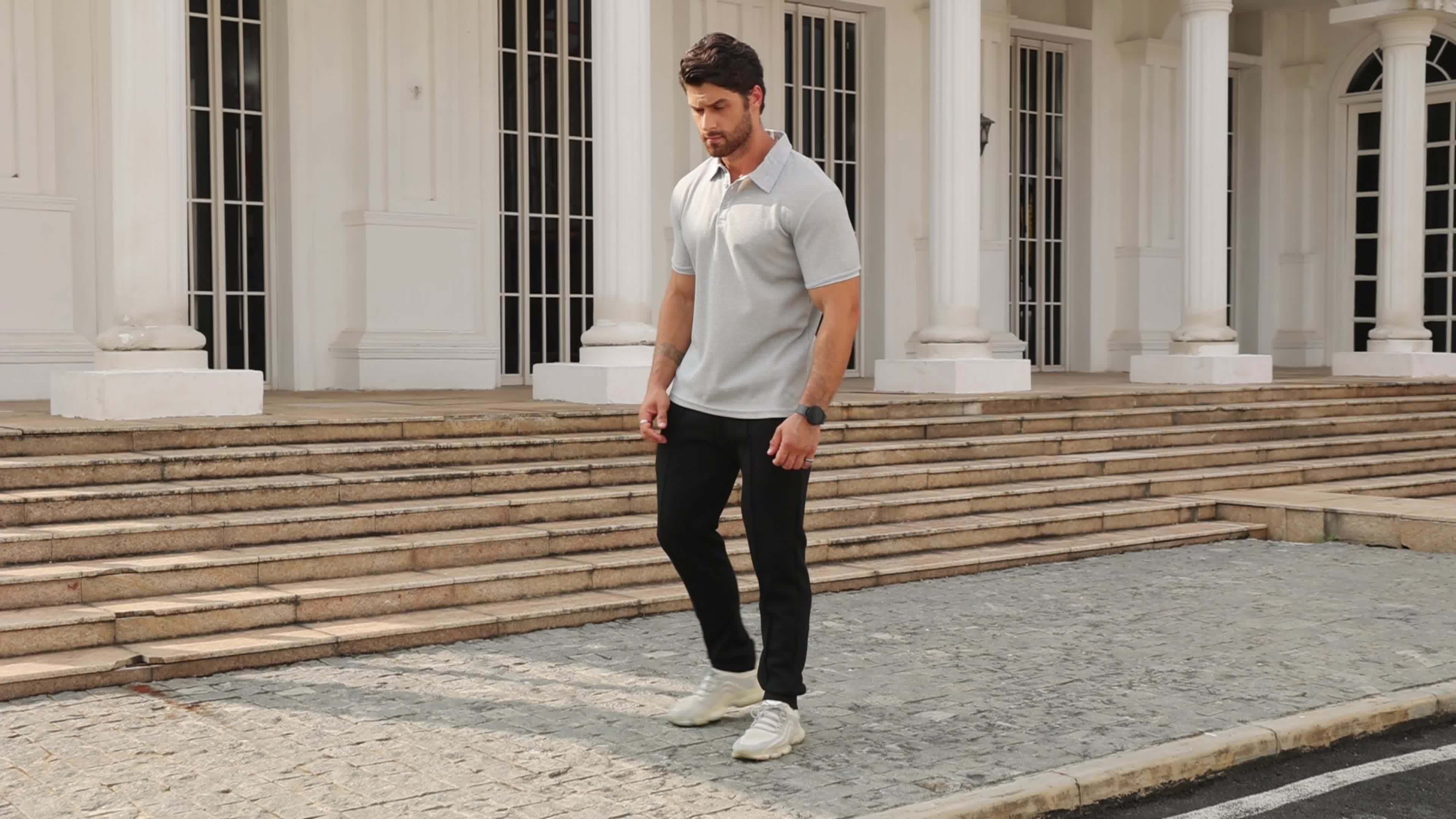 Wade | Polo homme en maille gaufrée - Haut décontracté et élégant