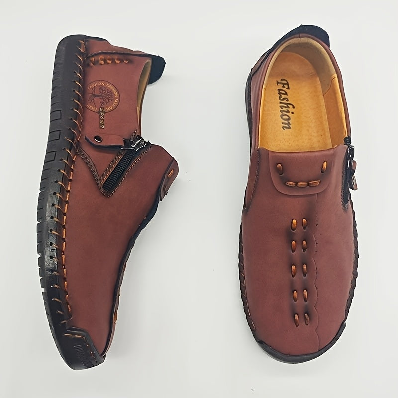 Tapio | Heren Vintage Handgemaakte Loafers - Lichtgewicht Slip-On Casual Outdoor Moccasins