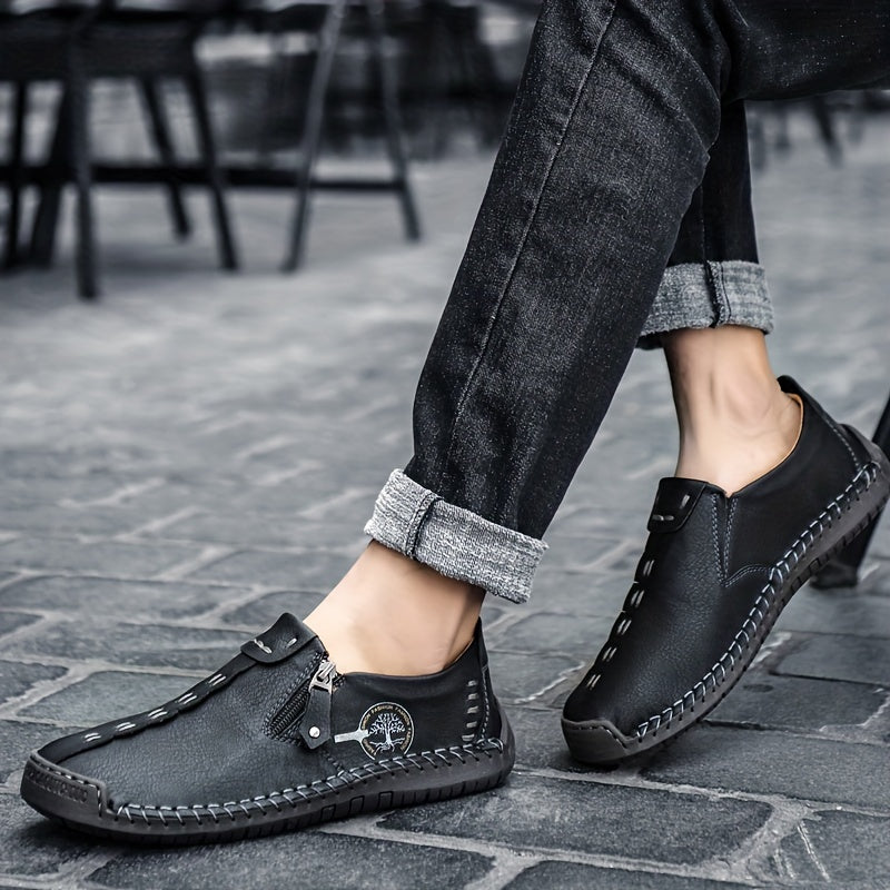 Tapio | Heren Vintage Handgemaakte Loafers - Lichtgewicht Slip-On Casual Outdoor Moccasins