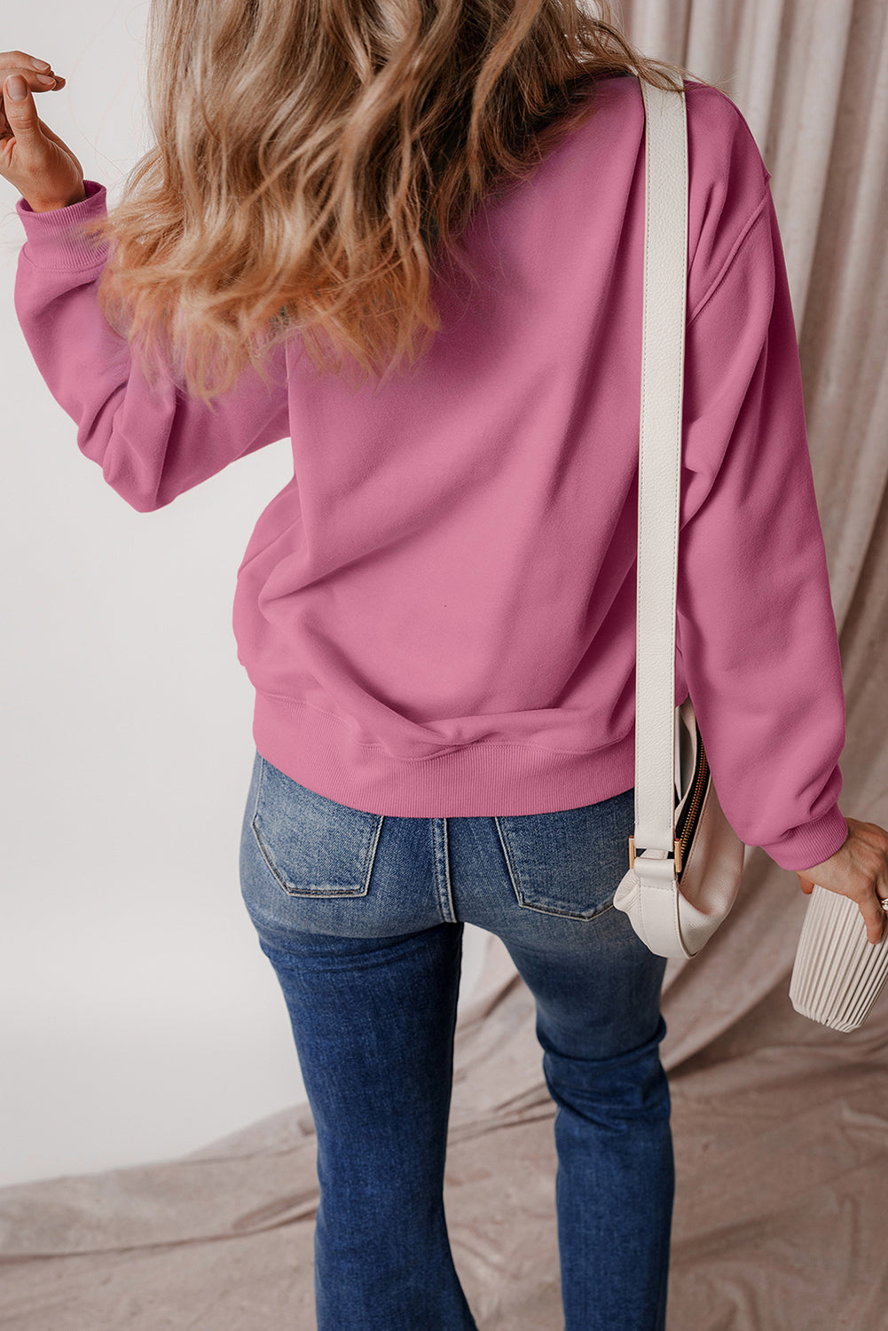 Jozina | Klassieke en eenvoudige effen fleece trui