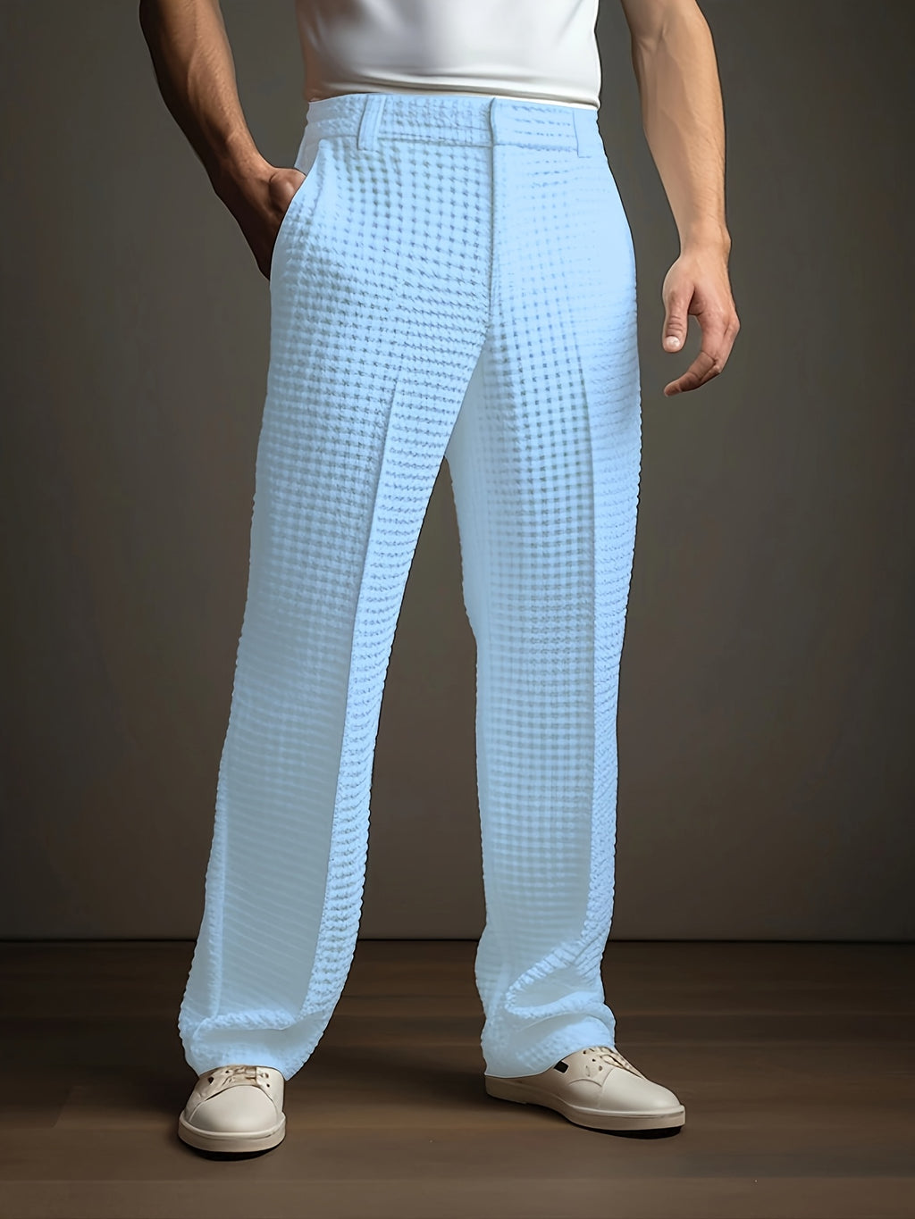 Uther | Herenbroek met rechte pijpen, smart casual – Comfortabele kantoorbroek