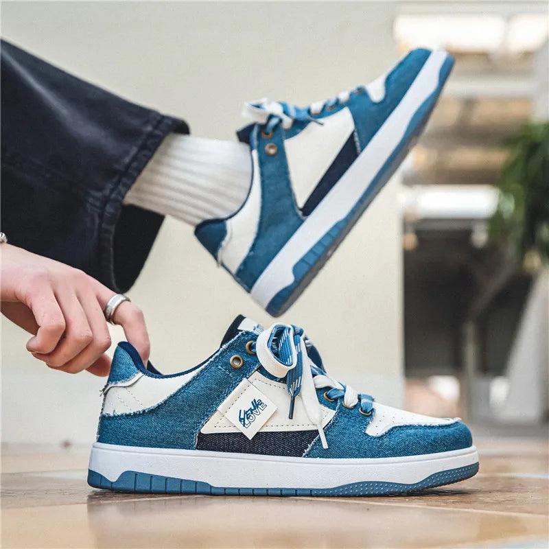 Eroni | Baskets streetwear homme – chaussures basses skate à lacets contrastants