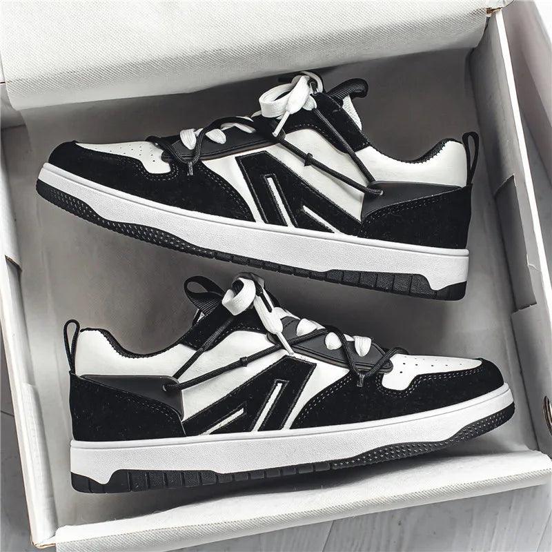 Eroni | Baskets streetwear homme – chaussures basses skate à lacets contrastants