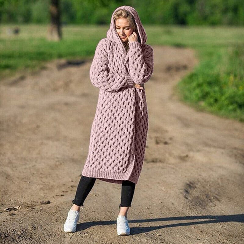 Kalira | Veste chic tricotée à capuche pour femmes – élégante, confortable et adaptée à un usage quotidien