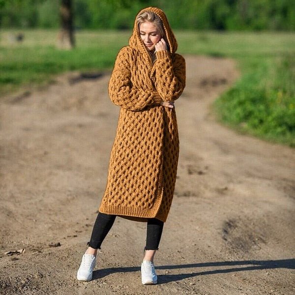 Kalira | Veste chic tricotée à capuche pour femmes – élégante, confortable et adaptée à un usage quotidien