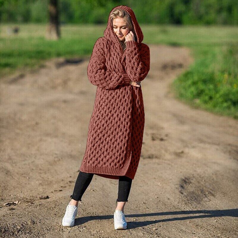 Kalira | Veste chic tricotée à capuche pour femmes – élégante, confortable et adaptée à un usage quotidien