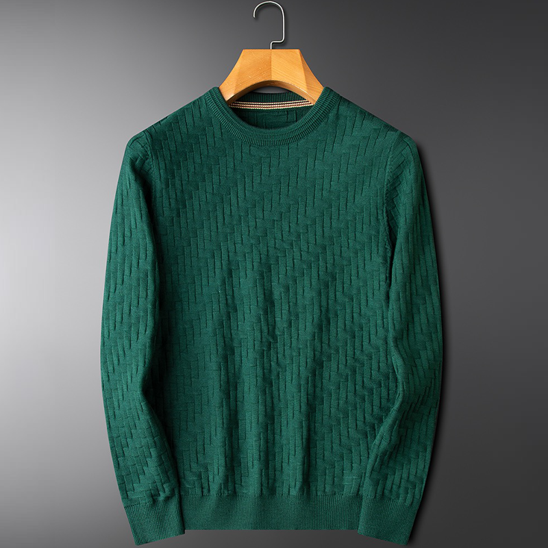 Darvin | Gebreide trui met weefpatroon voor heren, stijlvolle, comfortabele casual gebreide trui voor winter en herfst