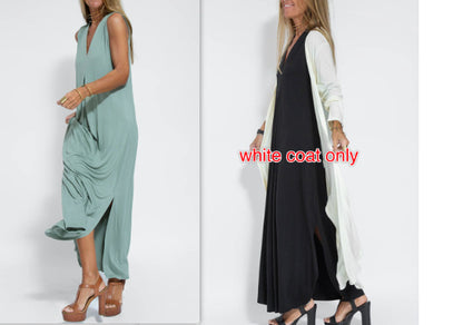 Ensemble femme : robe et long cardigan